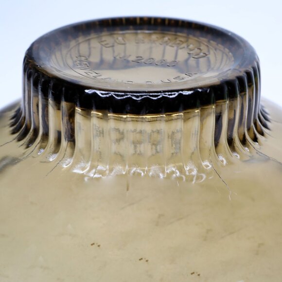 Vintage E.O. Brody Co. M2000 Amber Brown Glass Pedestal Bowl 50's Nut Dish Vase - Picture 4 of 12